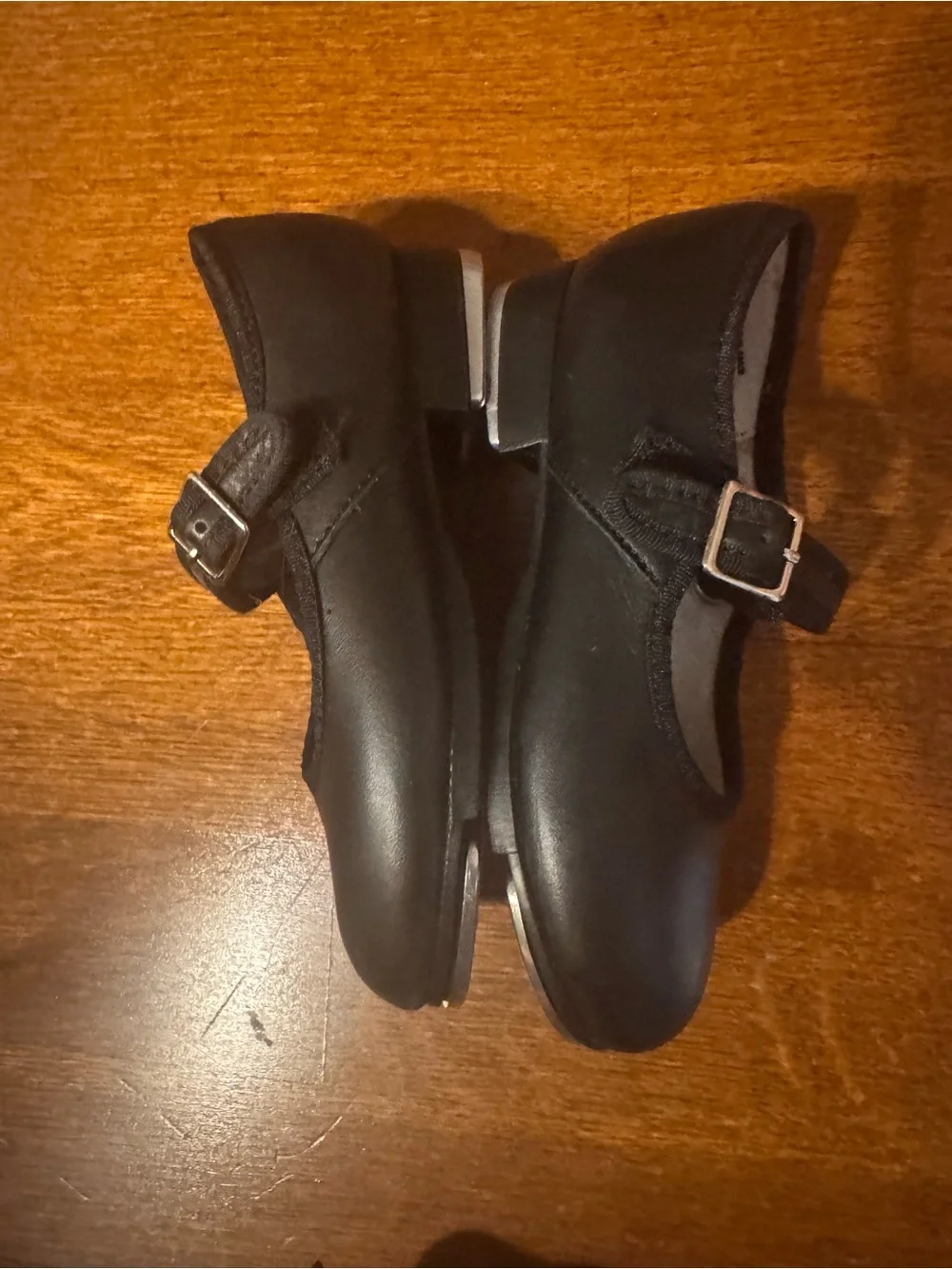 Capezio Black Matte toddler size 10- tap shoes -used